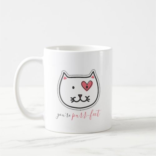 Cute Youre Purrfect Kitty Cat Valentines Day Coffee Mug