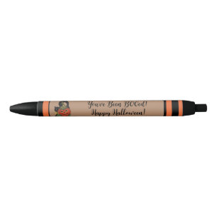 Cute You've Been BOOed Halloween Black Cat Pen