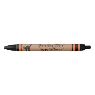 Cute You've Been BOOed Halloween Black Cat Pen