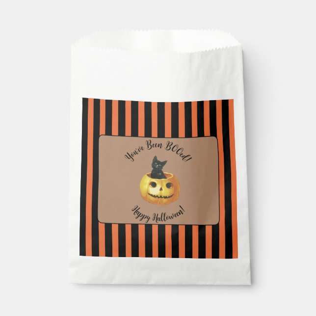 Cute You've Been BOOed Halloween Favor Bag (Front)