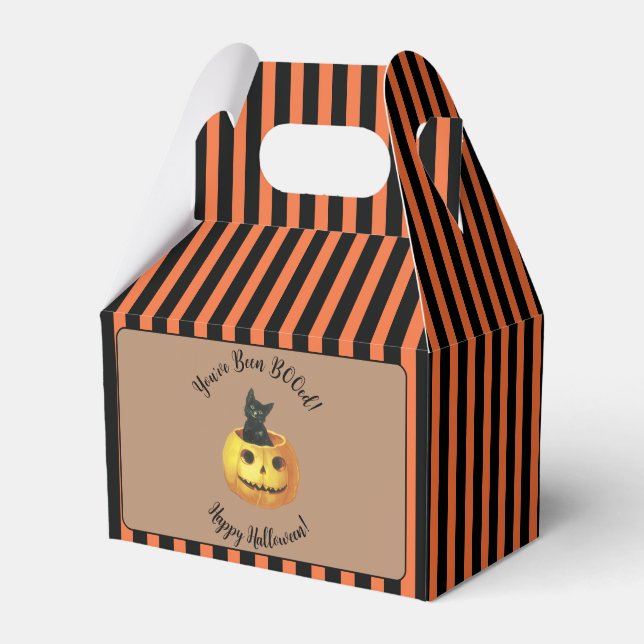 Cute You've Been BOOed Halloween Favor Boxes (Front Side)