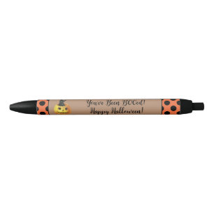 Cute You've Been BOOed Halloween Orange Pumpkin Pen
