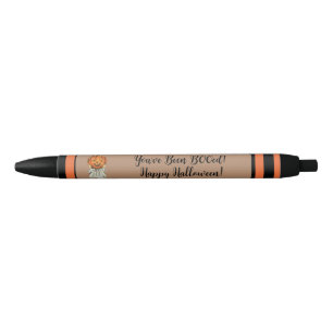 Cute You've Been BOOed Halloween Pumpkin Ghost Pen