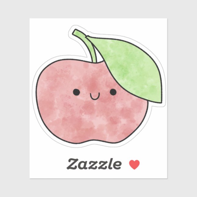 Cute yummy apple sticker (Sheet)
