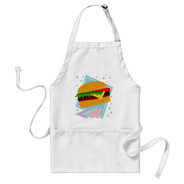 Cute Yummy Burger Adult Apron (Front)