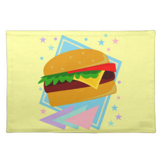 Cute Yummy Burger Cloth Placemat
