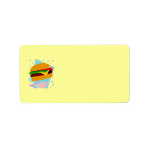 Cute Yummy Burger Label