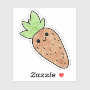 Cute yummy carrot sticker