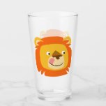 Cute Yummy Cartoon Lion Glass
