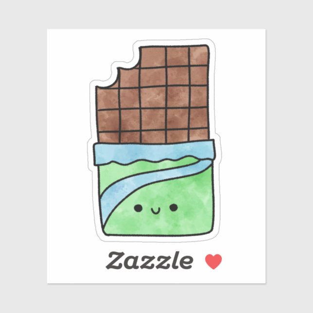 Cute yummy chocolate bar sticker (Sheet)