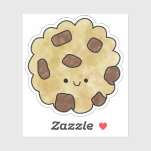 Cute yummy chocolate cookie sticker