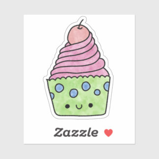 Cute yummy cupcake sticker