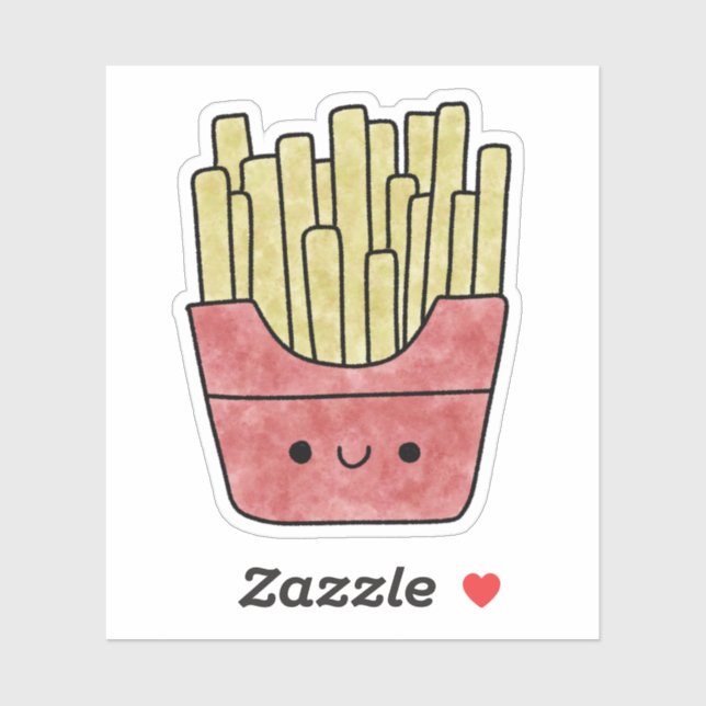 Cute yummy French fries Sticker (Sheet)