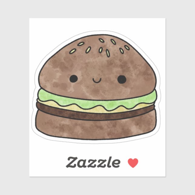 Cute yummy hamburger sticker (Sheet)