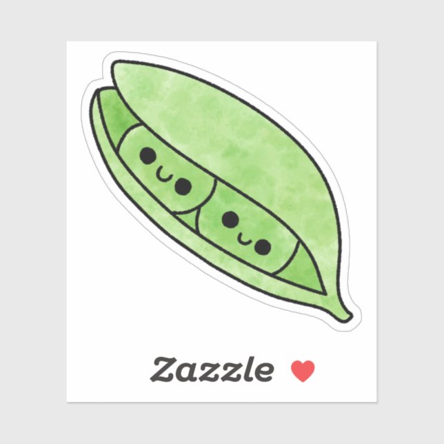 Cute yummy peas sticker (Sheet)