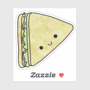 Cute yummy sandwich sticker