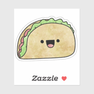Cute yummy taco sticker