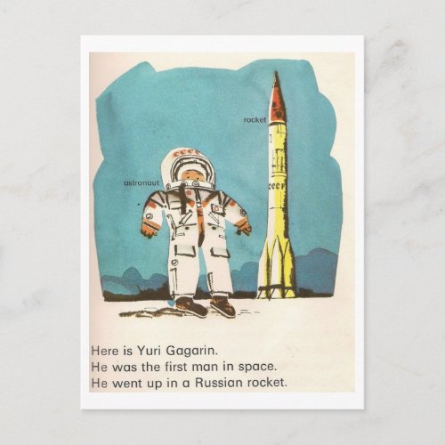 Cute Yuri Gagarin Postcard