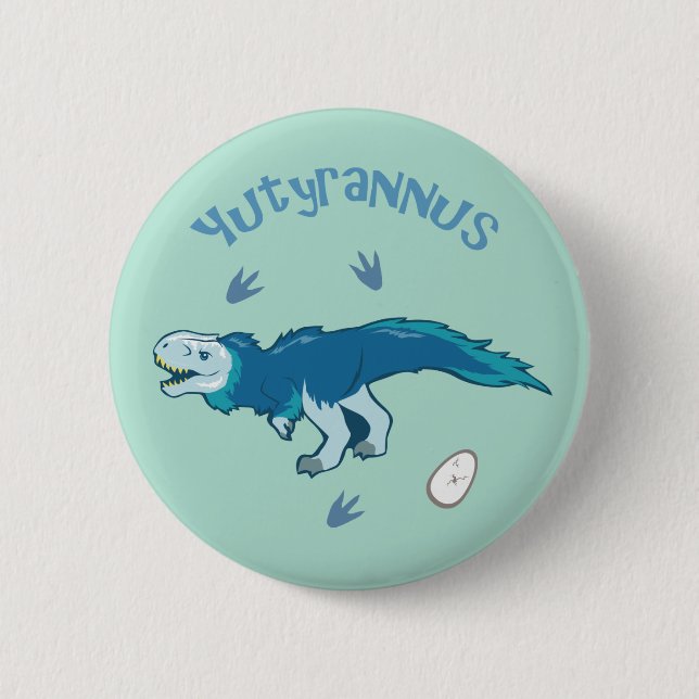 Cute Yutyrannus Pinback Button (Front)