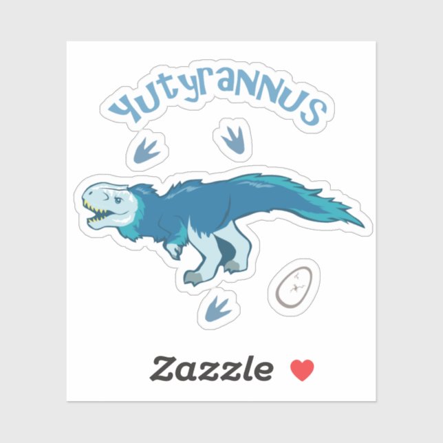 Cute Yutyrannus Sticker (Sheet)
