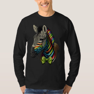 Cute Zebra  Animal on Zebra 4 T-Shirt