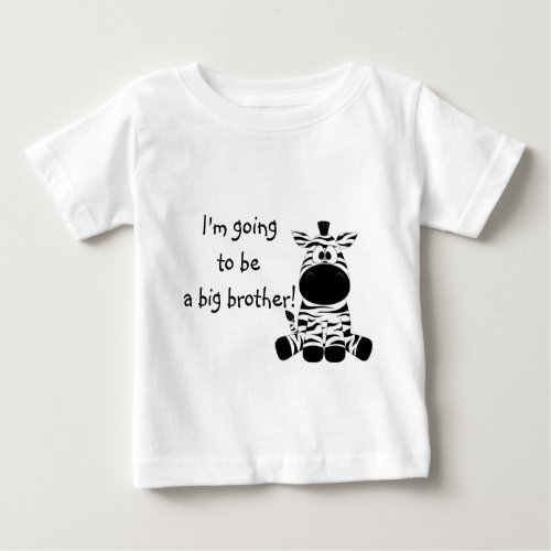 Cute Zebra Big Brother T Shirt