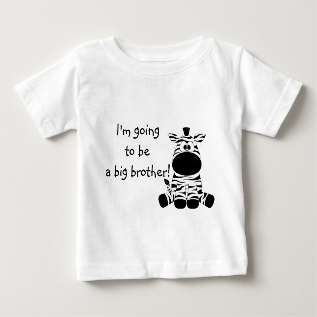 Cute Zebra Big Brother T Shirt (Front)