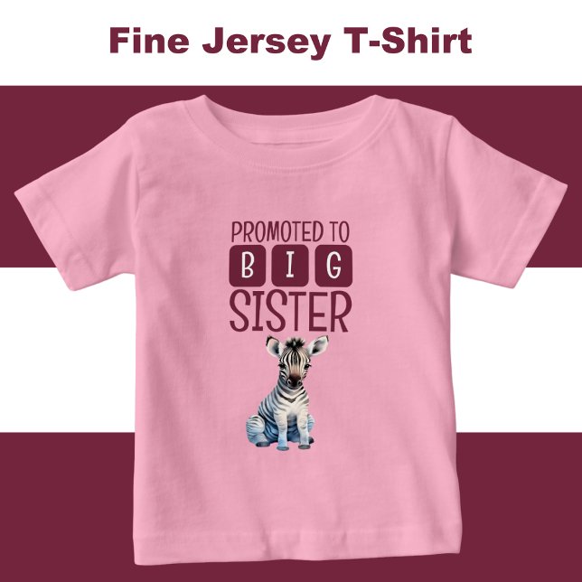 Cute zebra big sister pink baby T-Shirt (Creator Uploaded)