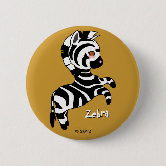Cute Zebra Button
