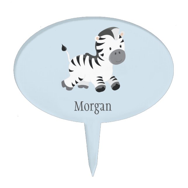Cute Zebra Cake Topper (Front)