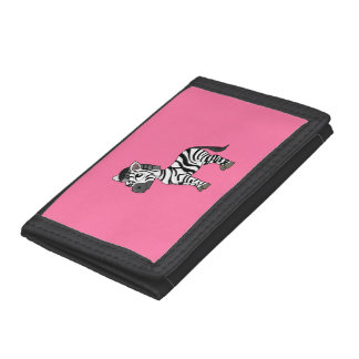 Cute zebra cartoon tri-fold wallet