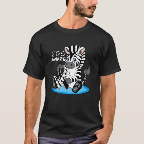  Cute Zebra EDS Awareness Ribbon T_Shirt