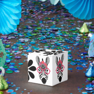 Cute Zebra flower Favor Boxes
