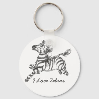 Cute Zebra Keychain