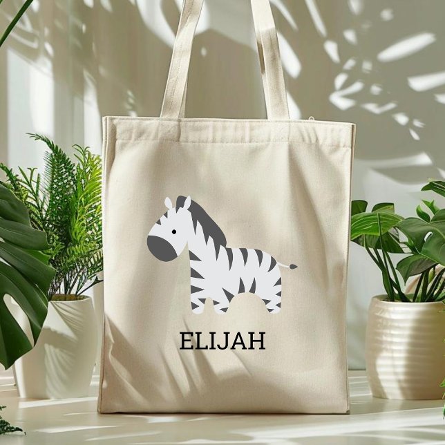 Cute Zebra Kids' Personalized Tote Bag (Creator Uploaded)