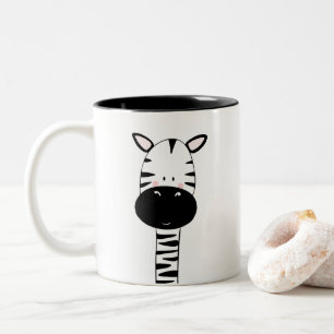 Cute Zebra mug Black and White Animal Modern