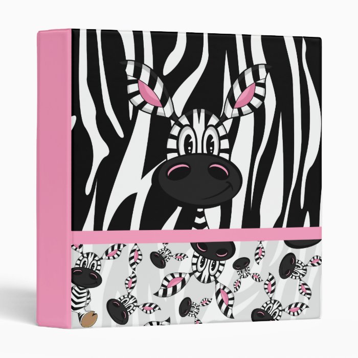 Cute Zebra Pattern Avery Binder