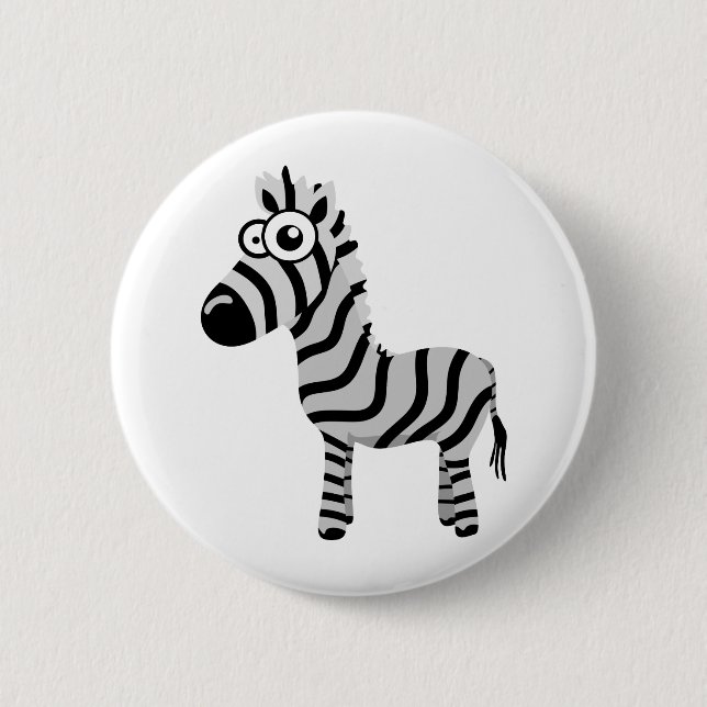 Cute zebra pinback button (Front)
