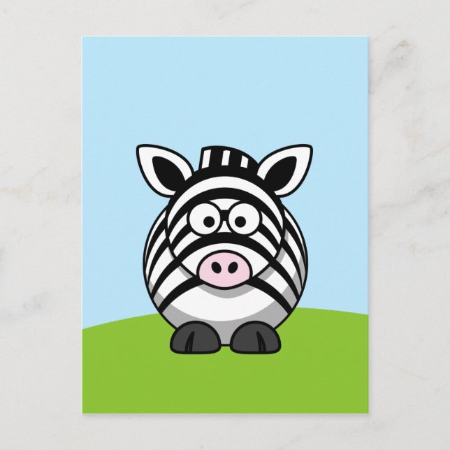 Cute Zebra Postcard (Front)