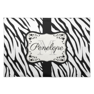 Cute Zebra Print Cloth Placemat