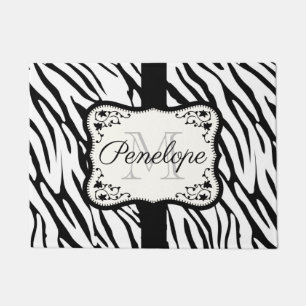 Cute Zebra Print Doormat