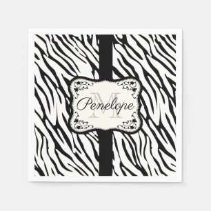 Cute Zebra Print Napkins