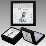 Cute zebra stars add name grey keepsake gift box<br><div class="desc">Keepsake Gift Box for children.
Personalize with a name.
Featuring a cute zebra,  polka dots and stars with the colors grey and white.</div>