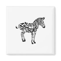 Cute Zebra Strong Ehlers Danlos Syndrome Awareness Magnet