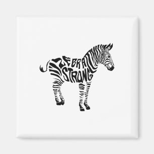 Cute Zebra Strong Ehlers Danlos Syndrome Awareness Magnet
