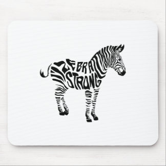 Cute Zebra Strong Ehlers Danlos Syndrome Awareness Mouse Pad