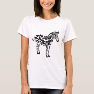 Cute Zebra Strong Ehlers Danlos Syndrome Awareness T-Shirt