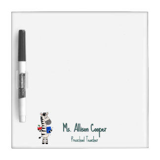 Cute Zebra Teacher Dry Erase Board