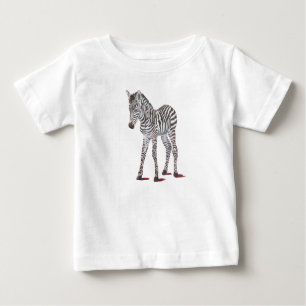 Cute Zebra Top Wildlife Design for Babies T-Shirt