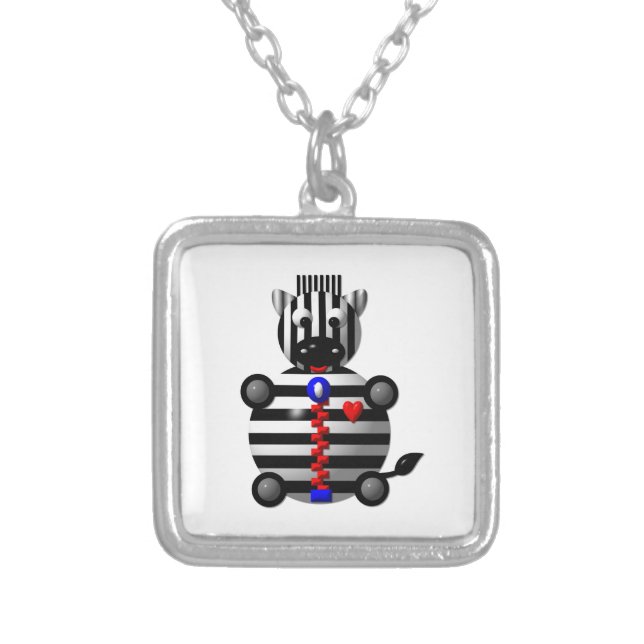 Cute Zebra with Zipper Necklace (Front)